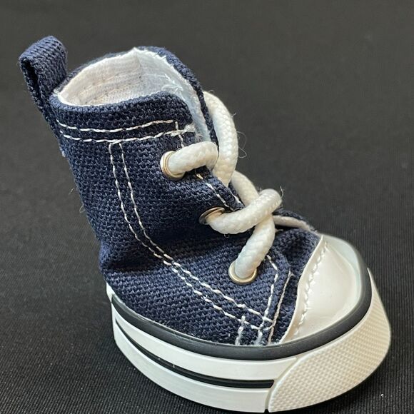 ~ NEW Dog Sneakers High Tops 3# Puppy Pet Cat Tennis Shoes Navy Blue Lace Up - Picture 12 of 14